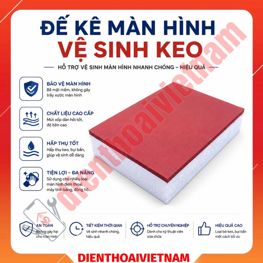 Đế kê màn hình vệ sinh keo Remove Glue Work Pad chất liệu cứng, siêu bền