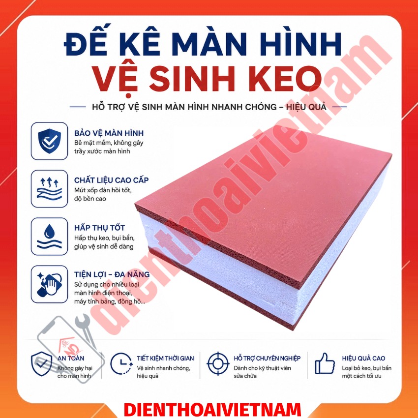 Đế kê màn hình vệ sinh keo Remove Glue Work Pad chất liệu cứng, siêu bền
