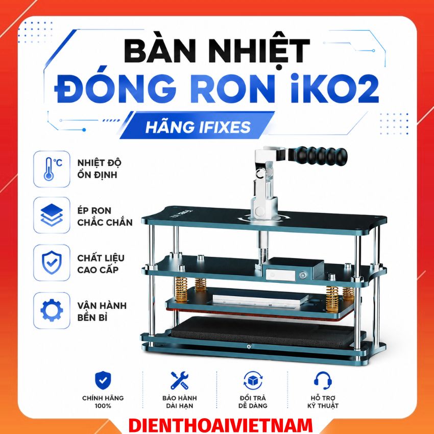 Bàn nhiệt đóng ron iKO2 IFIXES tạo áp suất 2 chiều
