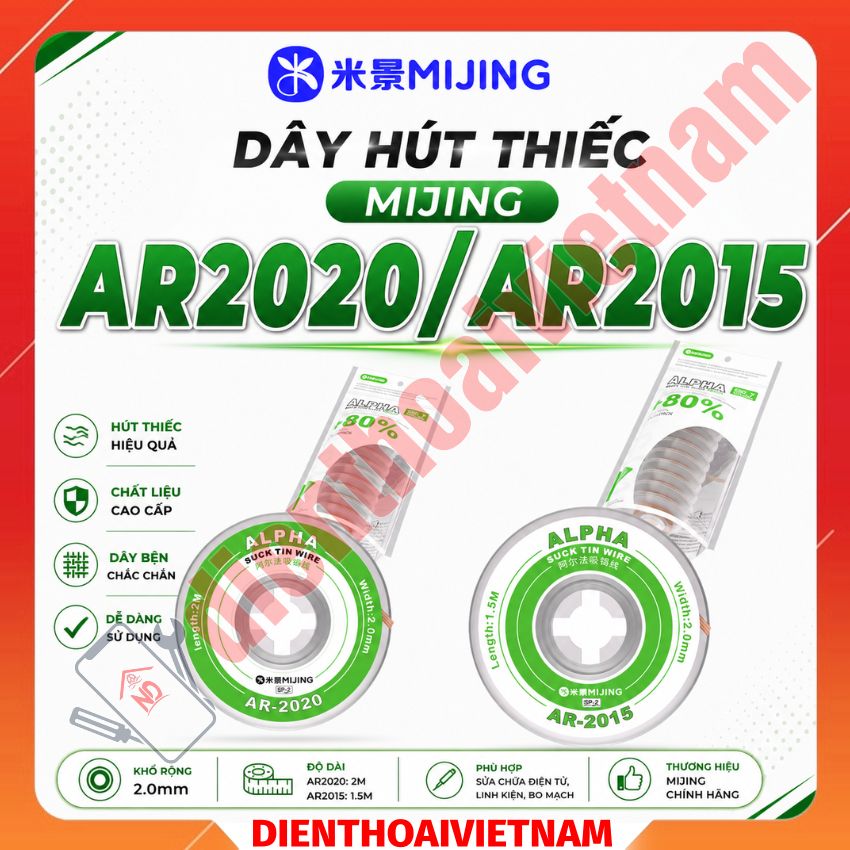 Dây hút thiếc MIJING AR2020 / AR2015