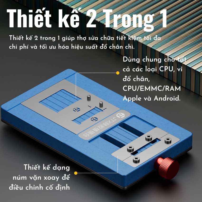 Đế vỉ làm chân CPU JTX T4 Max Chips Glue Removal And Reballing Platform hỗ trợ CPU/EMMC/RAM