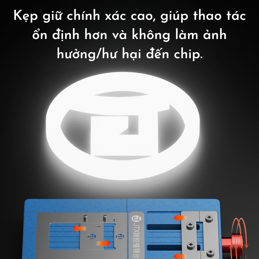 Đế vỉ làm chân CPU JTX T4 Max Chips Glue Removal And Reballing Platform hỗ trợ CPU/EMMC/RAM