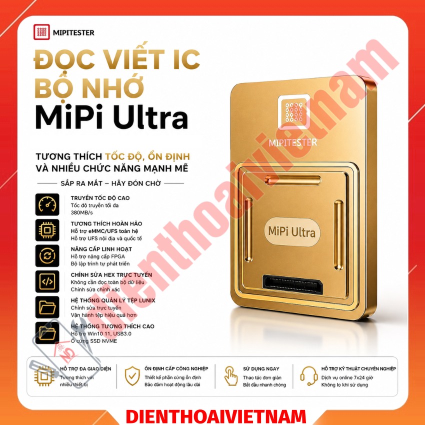 Đọc viết ic bộ nhớ MiPi Ultra Flash Programmer hỗ trợ UFS153/UFS254/UFS297, eMMC 4.1/4.0