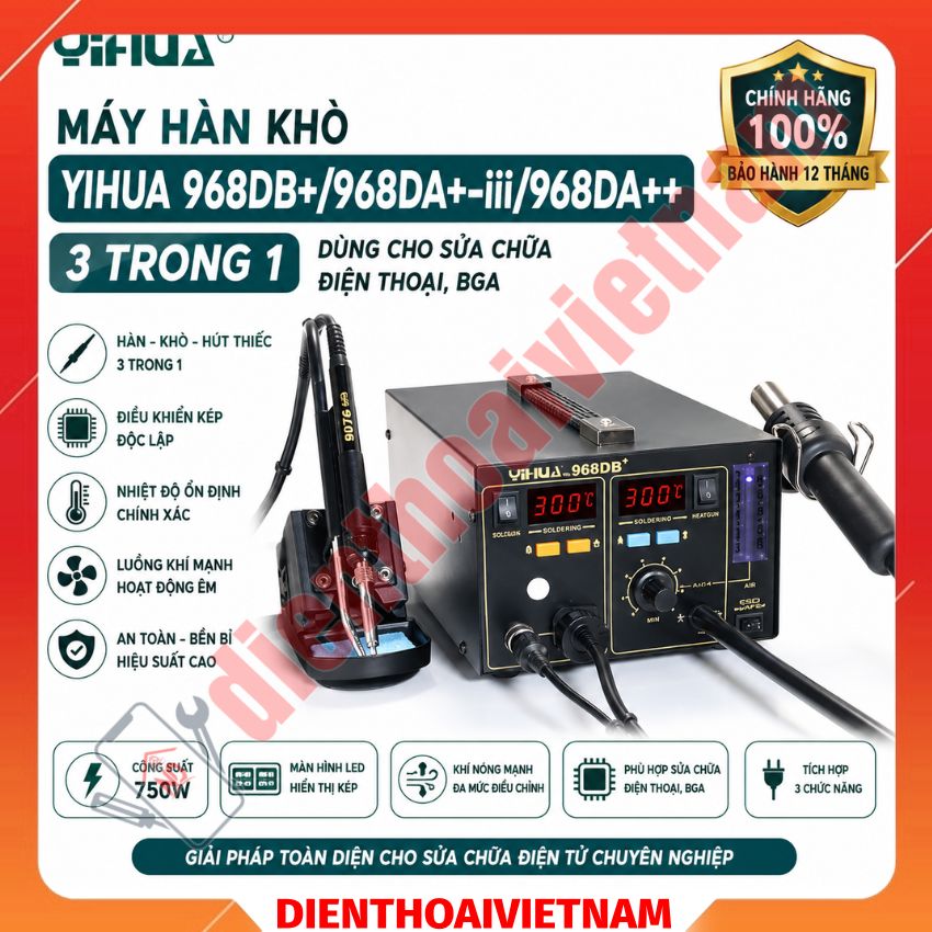 Máy hàn khò YIHUA 968DB+/968DA+-iii/968DA++