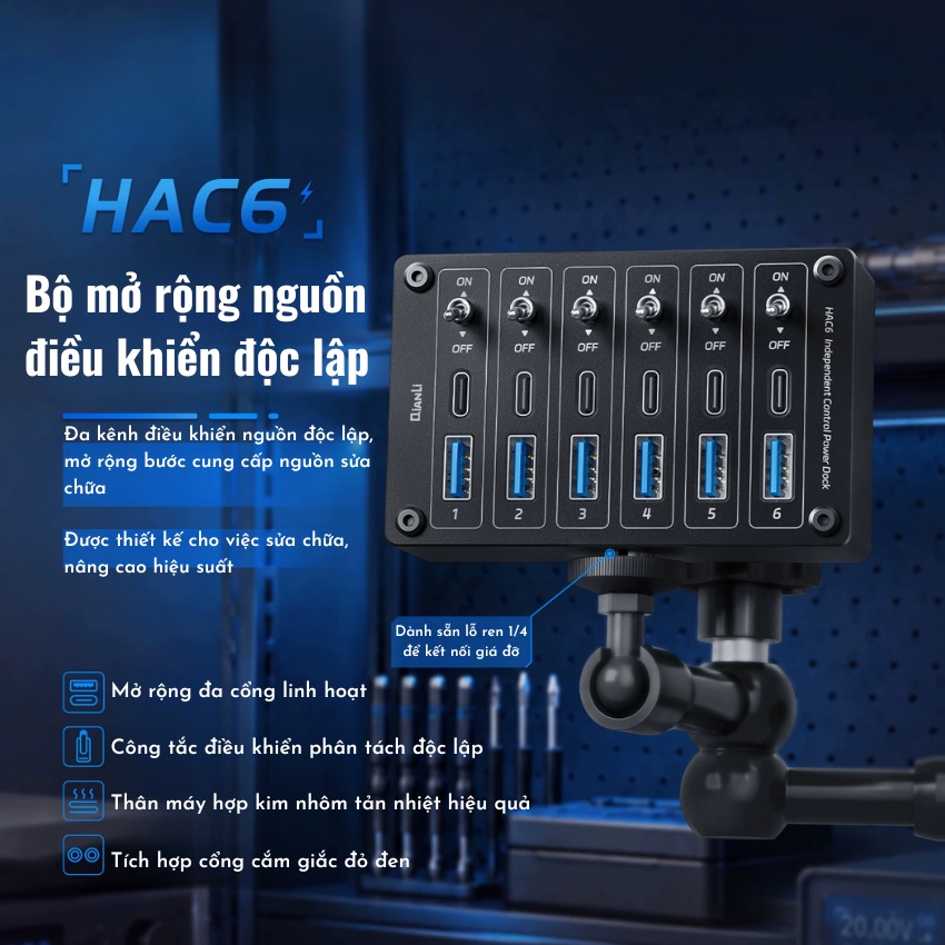 Bộ mở rộng nguồn điều khiển độc lập Qianli HAC6 Independent Control Power Dock