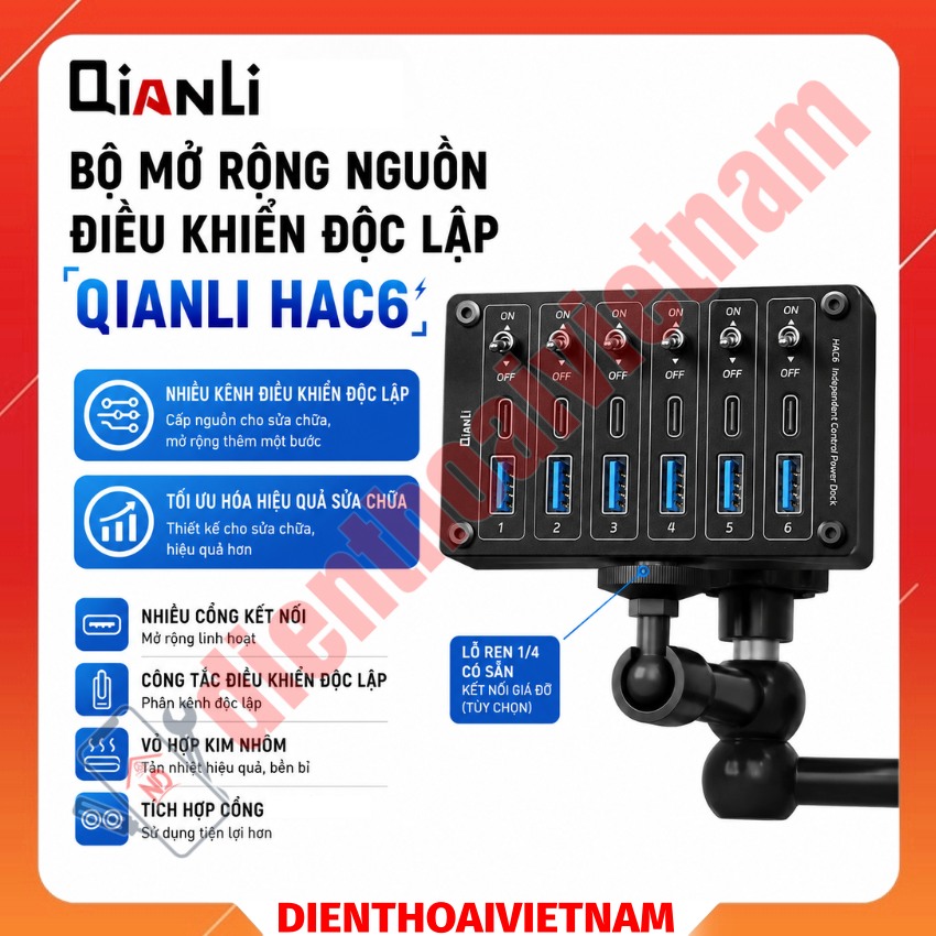 Bộ mở rộng nguồn điều khiển độc lập Qianli HAC6 Independent Control Power Dock