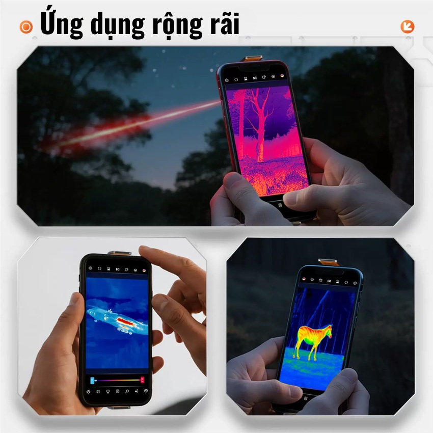 Camera nhiệt Qianli IRW9 Wireless Thermal Imaging Camera kết nối không dây, hỗ trợ iOS / Android / Linux