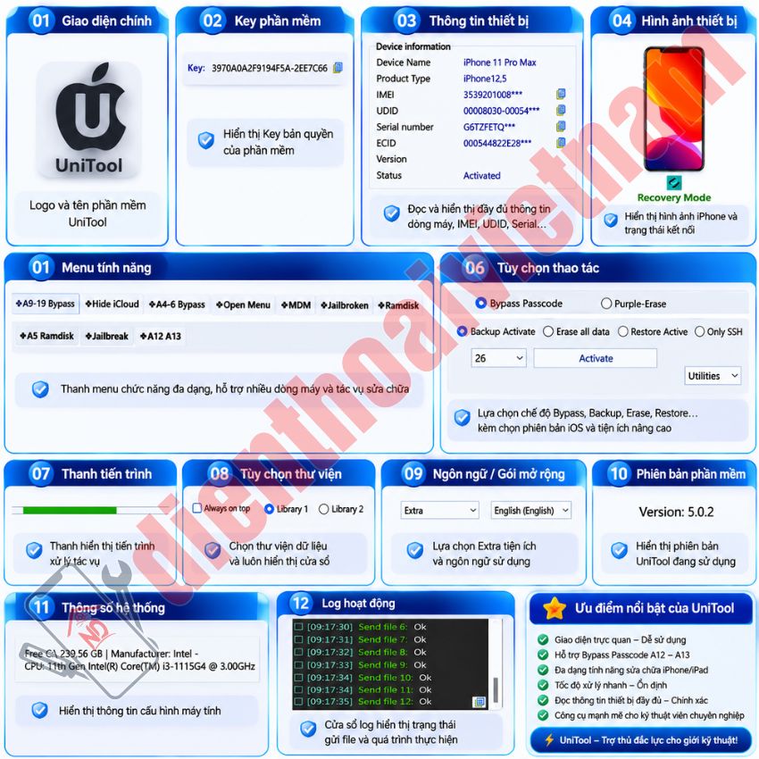 UniTool cập nhật tính năng