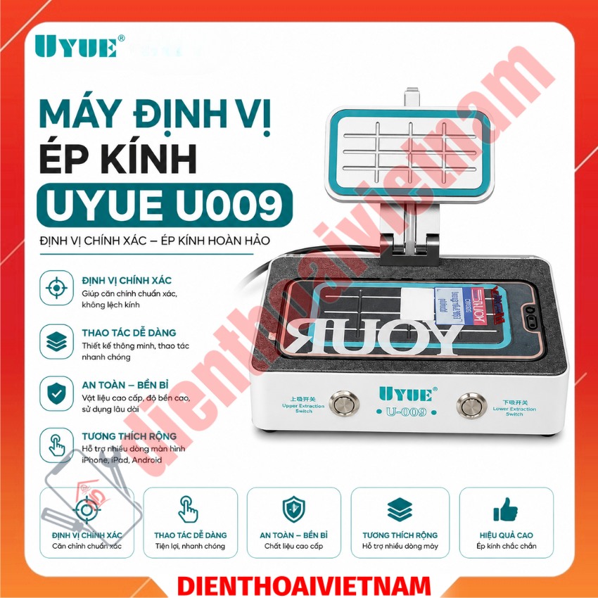 Máy định vị ép kính UYUE U009 Screen Alignment Tool, định vị chính xác