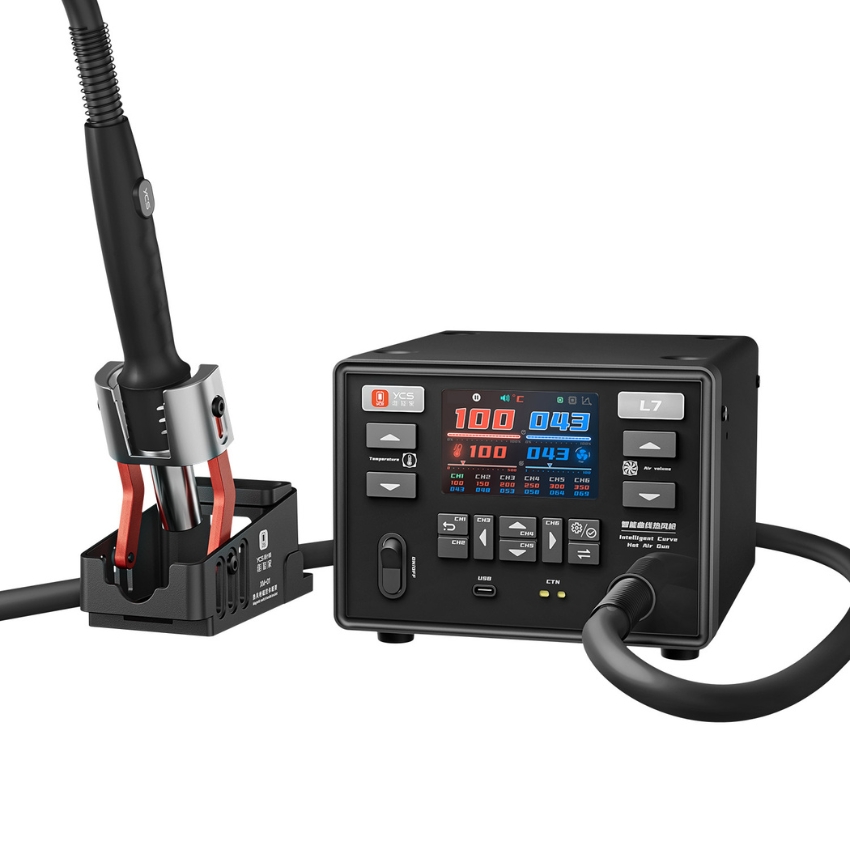 Máy khò YCS L7 Hot Air Gun công suất 1400W, đi kèm 4 đầu khò