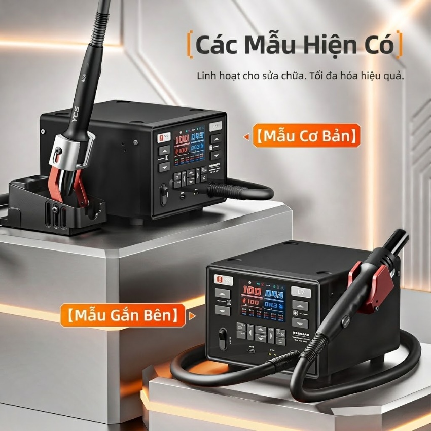Máy khò YCS L7 Hot Air Gun công suất 1400W, đi kèm 4 đầu khò