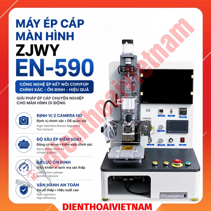 Máy ép cáp màn hình ZJWY EN-590 COP/FOP Servo Bonding Machine