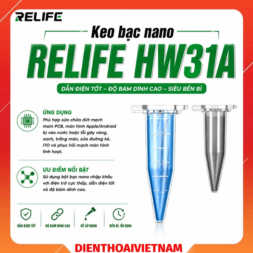 Keo bạc nano RELIFE HW31A