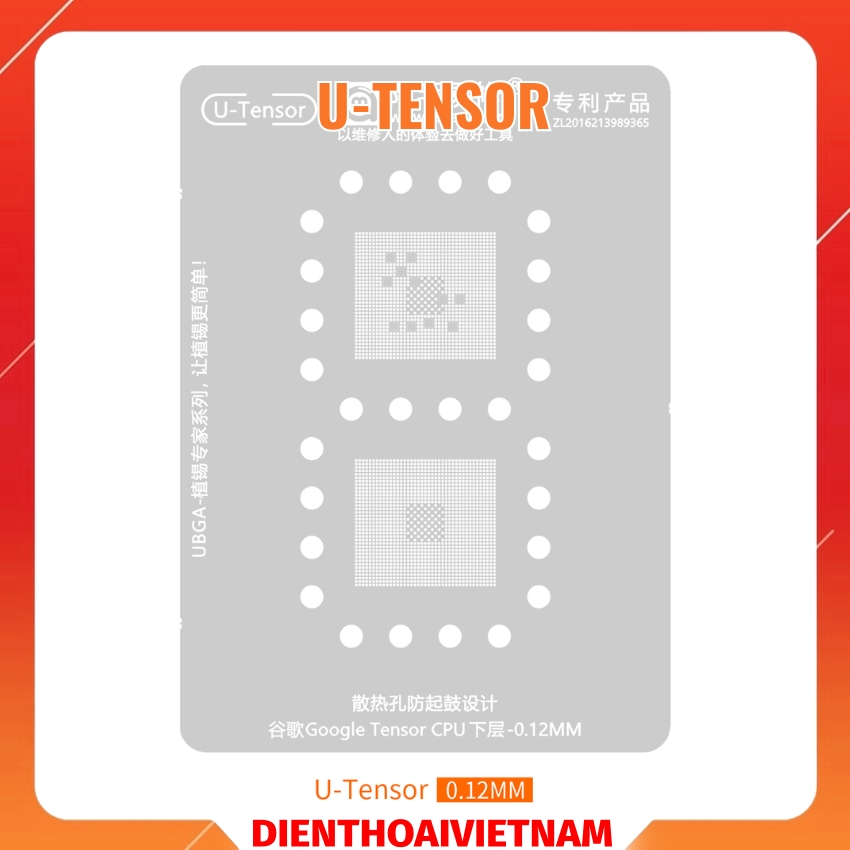 Vỉ Amaoe U-Tensor làm chân CPU Google Tensor