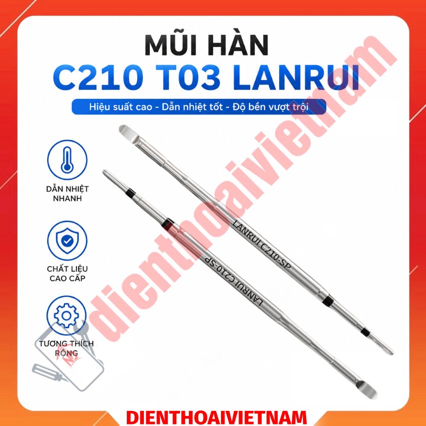 Mũi hàn C210 T03 Lanrui Quick Heat T03 Soldering Iron Tip