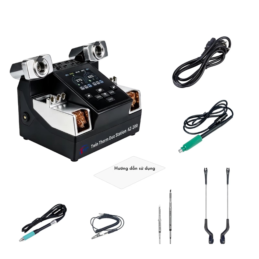 Máy hàn 2 tay HZY AZ-200 Soldering Station, hỗ trợ tay hàn C210 - C115