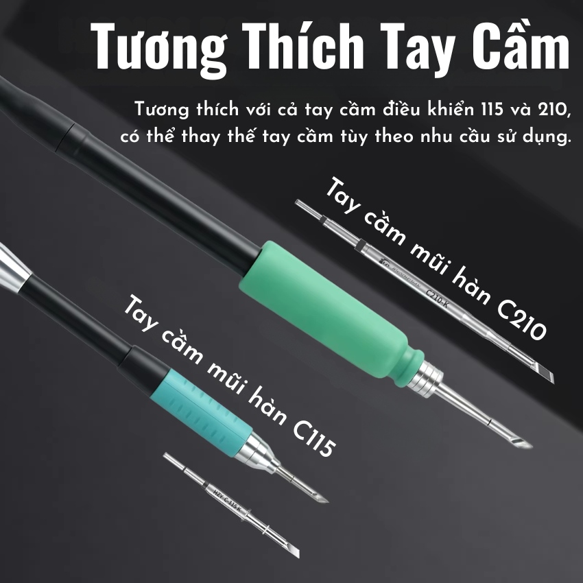 Máy hàn 2 tay HZY AZ-200 Soldering Station, hỗ trợ tay hàn C210 - C115