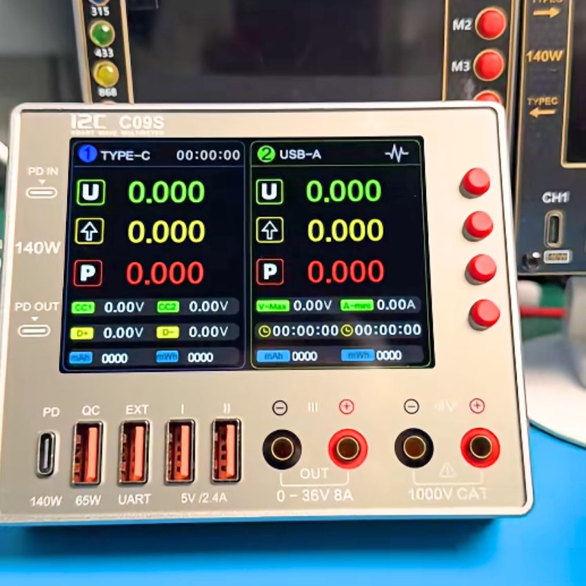 Đồng hồ i2C C09S Waveform Ammeter đo điện trở - đi ốt - tần số - nhớ kênh
