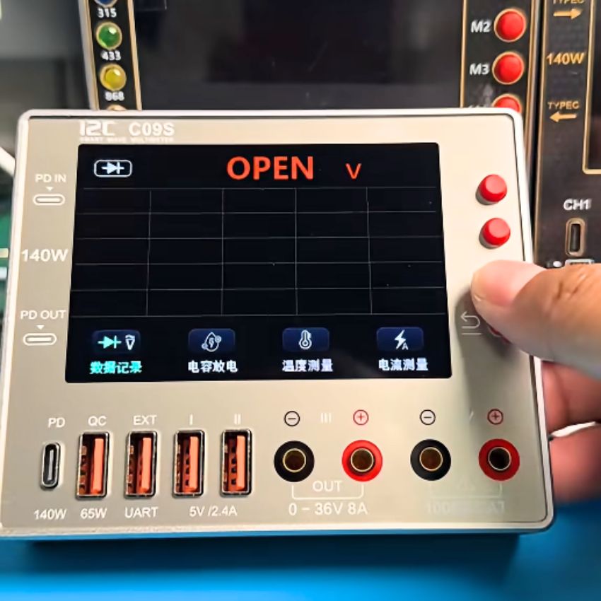 Đồng hồ i2C C09S Waveform Ammeter đo điện trở - đi ốt - tần số - nhớ kênh
