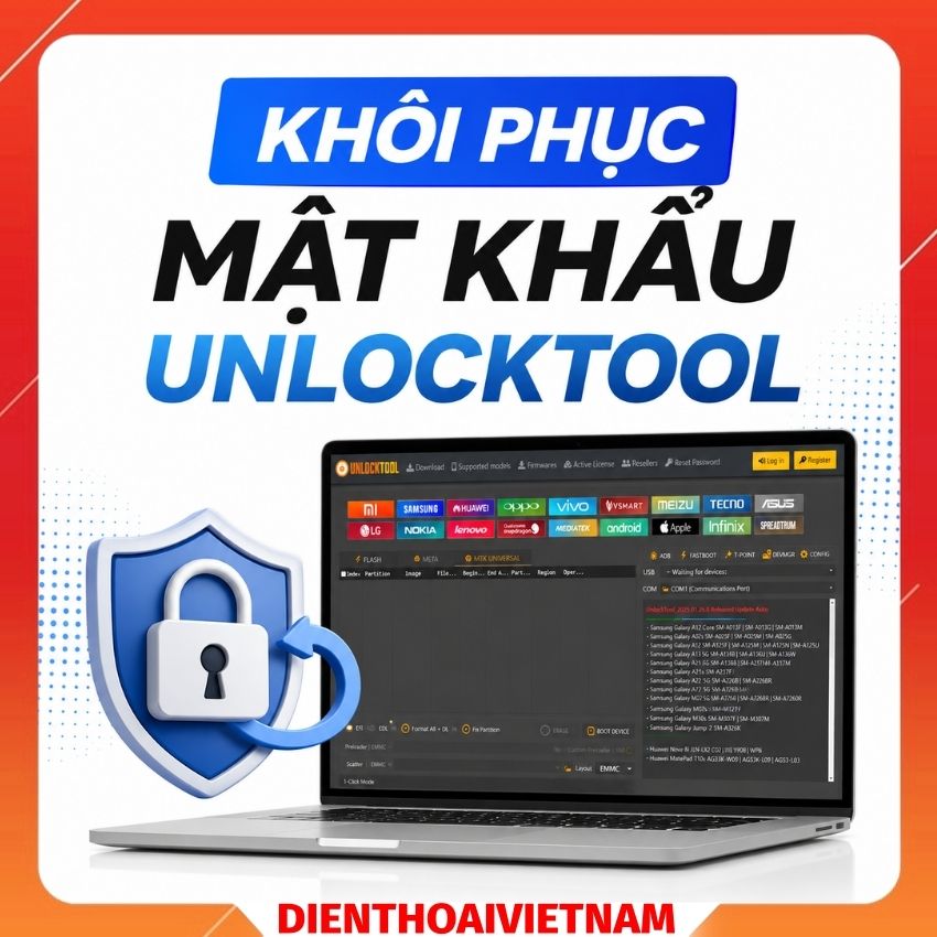 Khôi phục mật khẩu Unlocktool - phần mềm mở khóa
