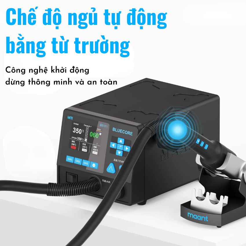 Máy khò MaAnt B11 Intelligent Hot Air Gun cuông suất 1100W, đi kèm 6 đầu khò