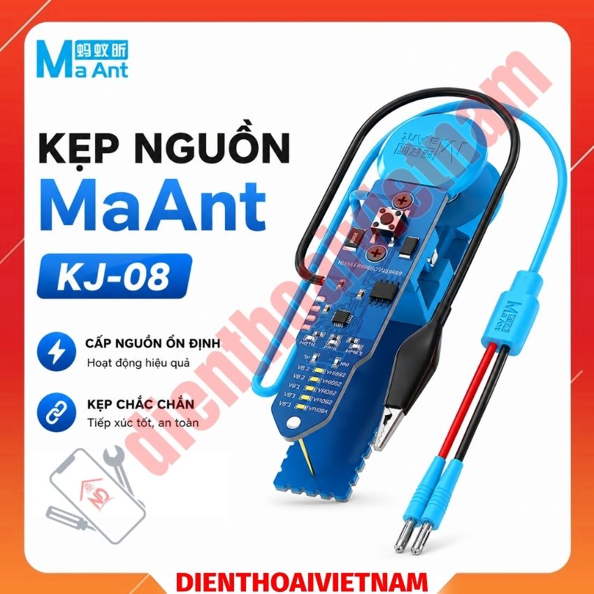 Kẹp nguồn MaAnt KJ-08 Universal power on clip hỗ trợ Android / Apple