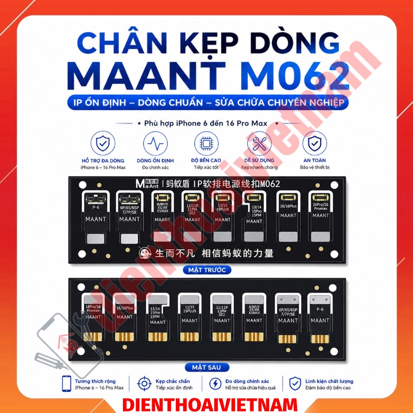 Chân kẹp dòng MaAnt M062 IP soft bar power cable tie M062, hỗ trợ iPhone 6 - 16 ProMax