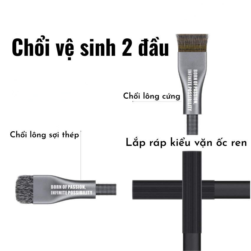Chổi vệ sinh 2 đầu Mastergo MG-AR2 Double-head Glue Removal Brush vệ sinh main, chip, ic - Ảnh 3