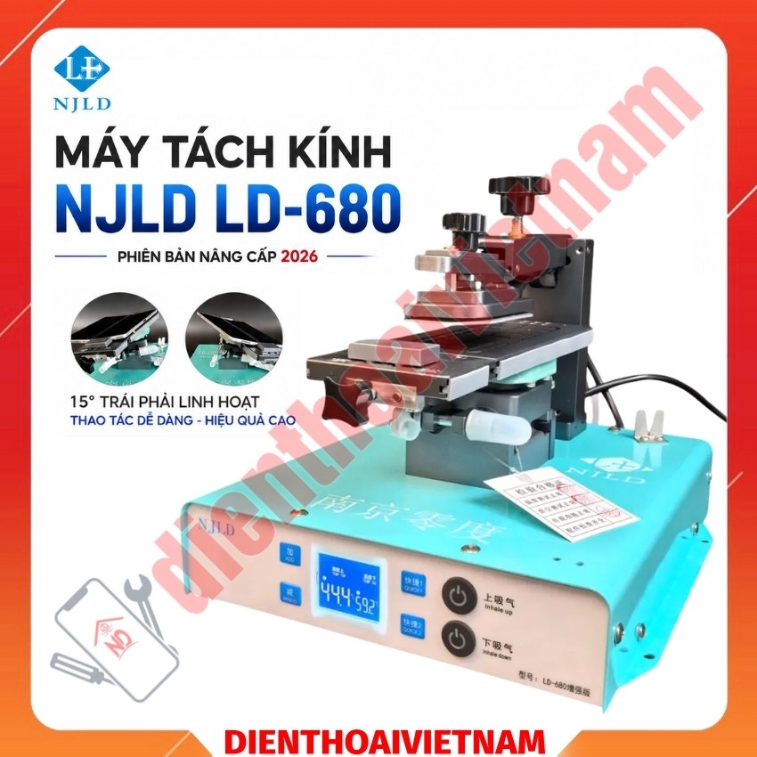 Máy tách kính NJLD LD-680 Separator machine, xoay 360°