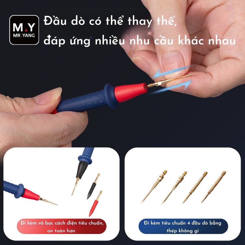 Que đo đồng hồ Mr.Yang 1000V 20A MY Multimeter Test Leads