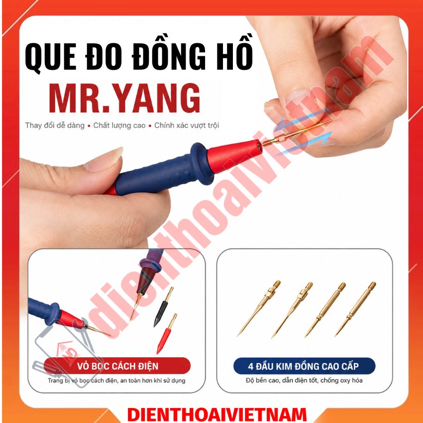Que đo đồng hồ Mr.Yang 1000V 20A MY Multimeter Test Leads