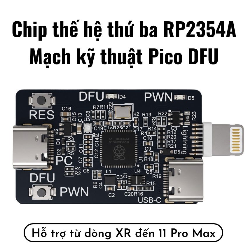Mạch RP2354A Pico Auto DFU + PWN MODE Usbliter8 tự động kết nối