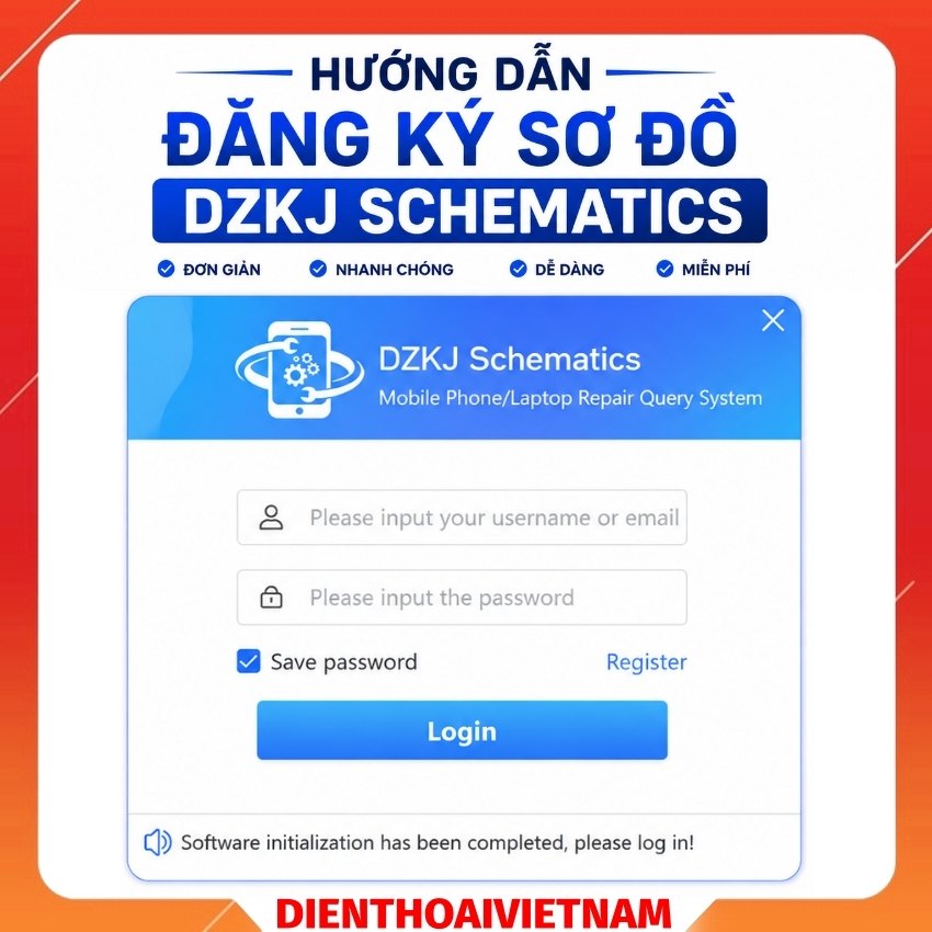 Hướng dẫn đăng ký sơ đồ DZKJ Schematics - Sơ đồ Samsung / Oppo / Vivo / Xiaomi