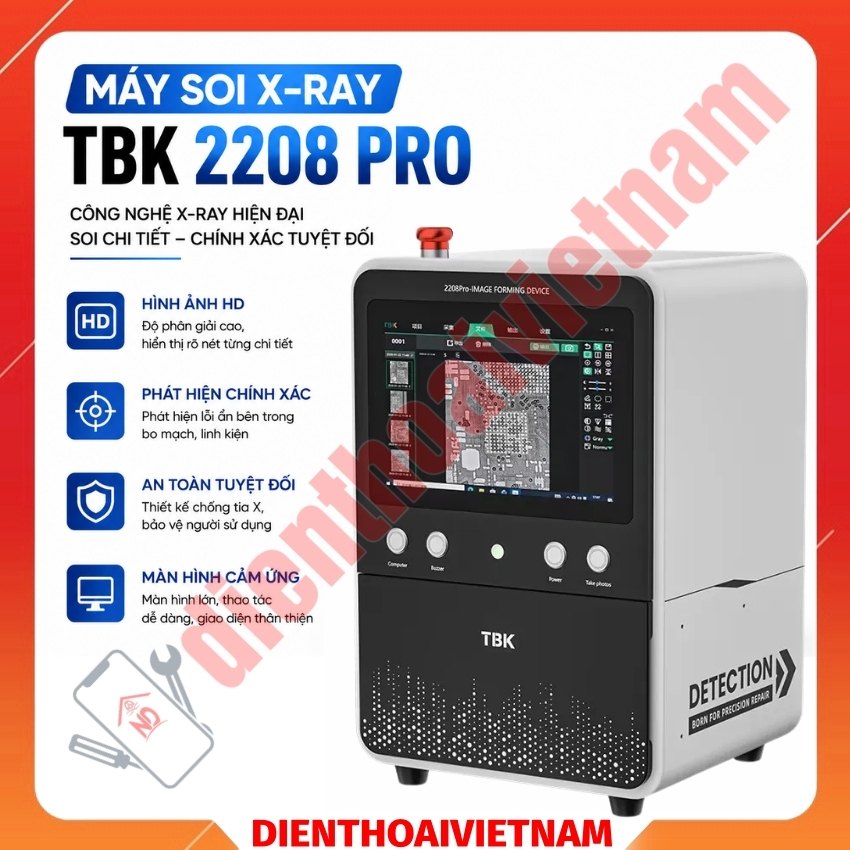 Máy soi X-Ray TBK 2280 Pro BGA X-Ray Machine soi mạch, chân ic tích hợp màn hình cảm ứng