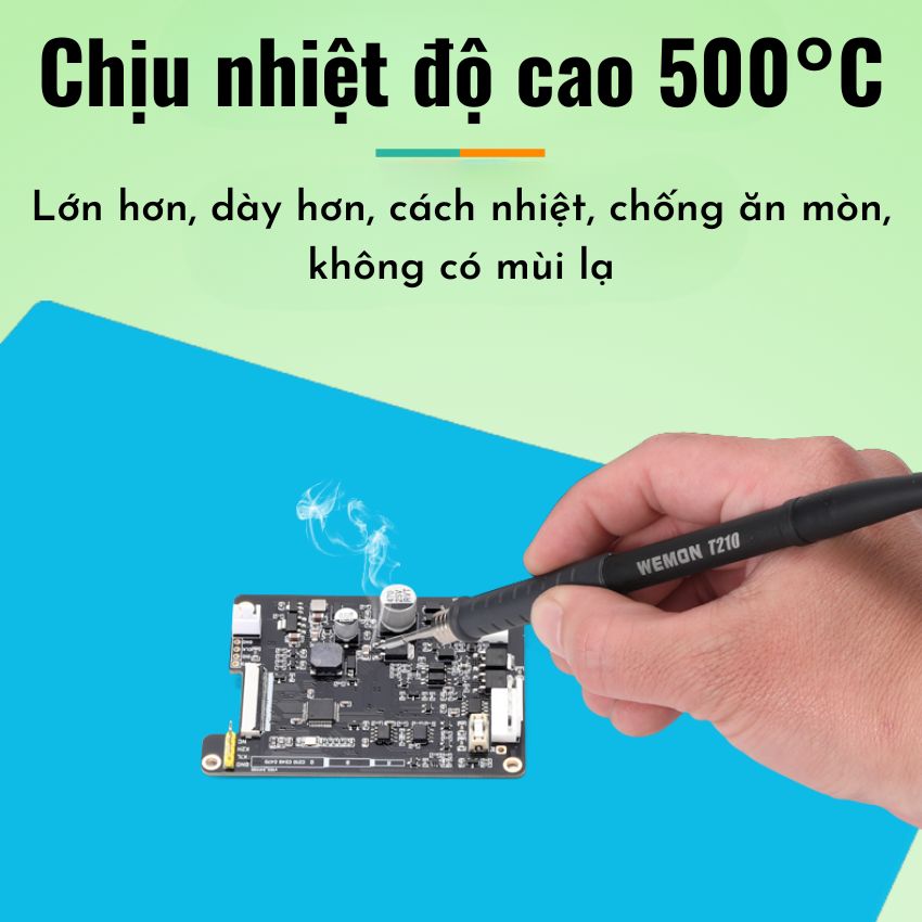 Thảm lót kỹ thuật YCS G500 Silicone Insulation Work Mat chịu nhiệt cao, chống trượt