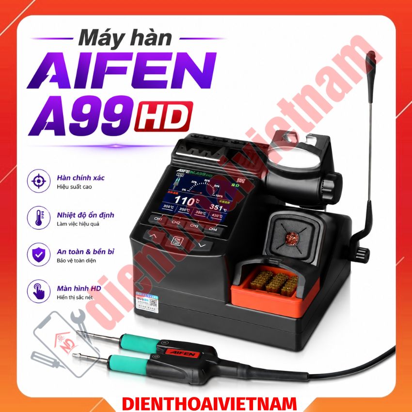 Máy hàn Aifen A99 HD Soldering Station 320W, hỗ trợ tay hàn C210