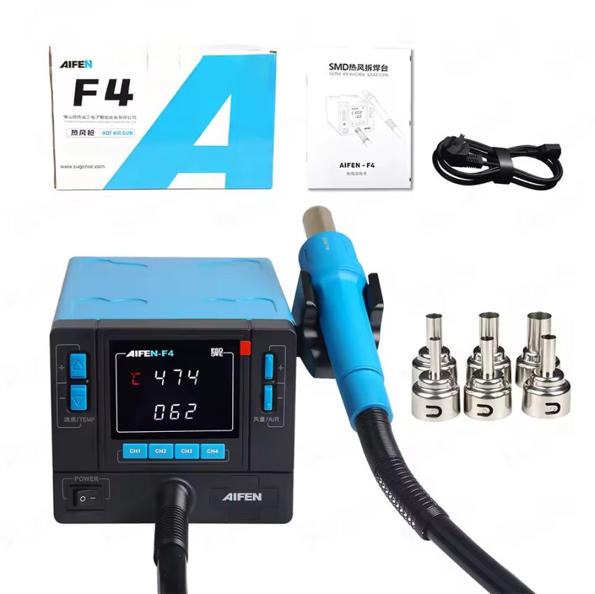 Máy khò Aifen F4 1000W Hot Air Gun, kèm 6 đầu khò
