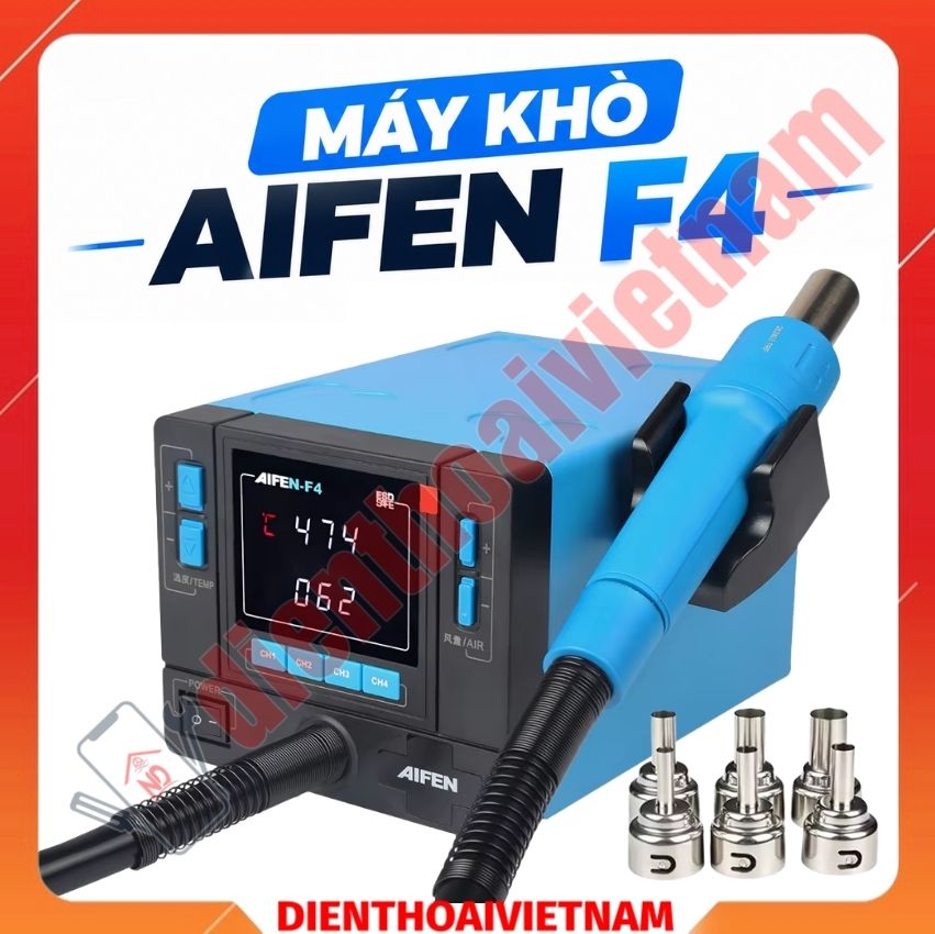 Máy khò Aifen F4 1000W Hot Air Gun, kèm 6 đầu khò