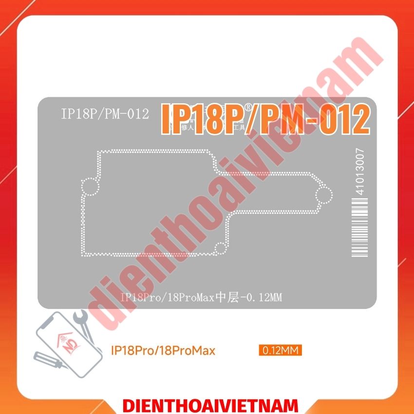 Vỉ Amaoe IP18P/PM-012 làm chân viền iPhone 18 Pro/18 Pro Max