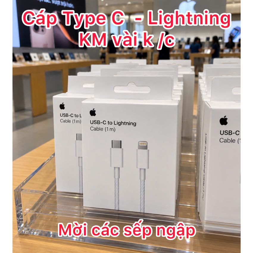 Dây cáp sạc Type C to Lightning