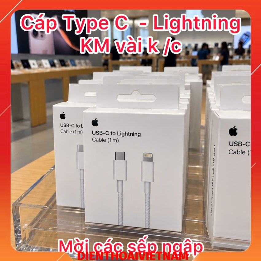 Dây cáp sạc Type C to Lightning