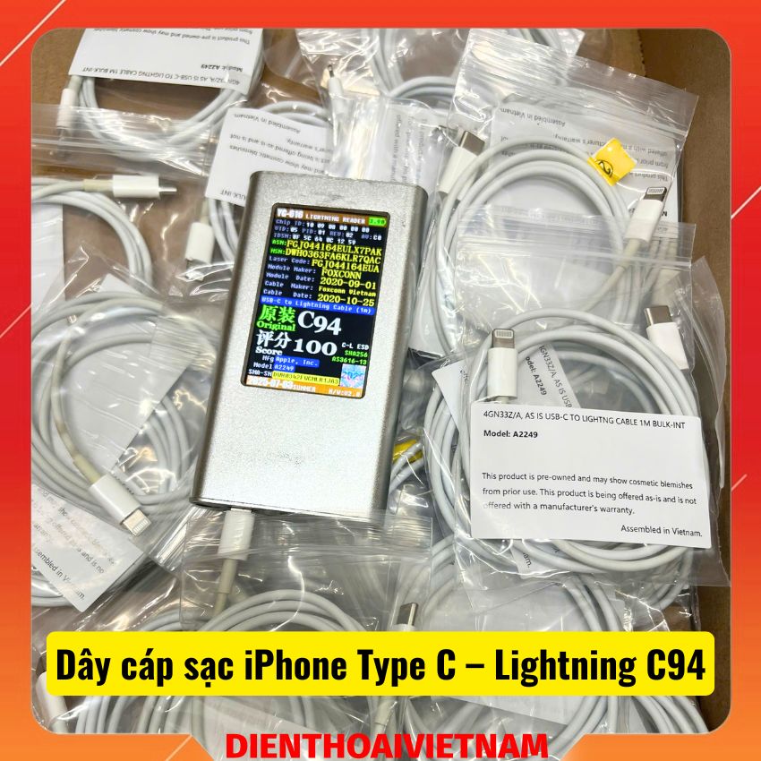 Dây cáp sạc iPhone Type C – Lightning C94