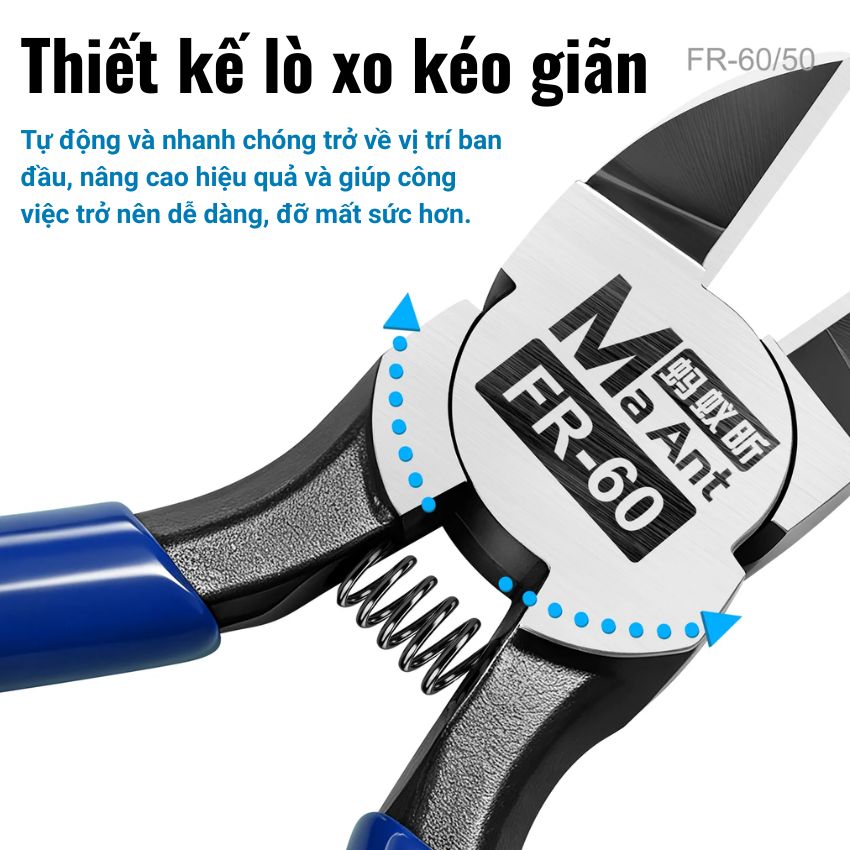 Kìm MaAnt FR 50 / FR 60 Sharp Edge Cutting Pliers cắt lồng, cắt linh kiện, cắt dây hút thiếc đa năng
