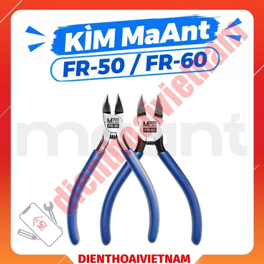 Kìm MaAnt FR 50 / FR 60 Sharp Edge Cutting Pliers cắt lồng, cắt linh kiện, cắt dây hút thiếc đa năng