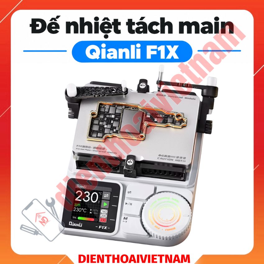 Đế nhiệt tách main Qianli F1X Integrated Smart Desoldering Platform thoát hơi nhanh, tránh om nhiệt