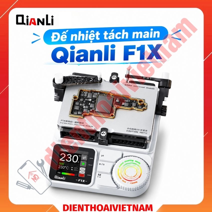 Đế nhiệt tách main Qianli F1X Integrated Smart Desoldering Platform thoát hơi nhanh, tránh om nhiệt
