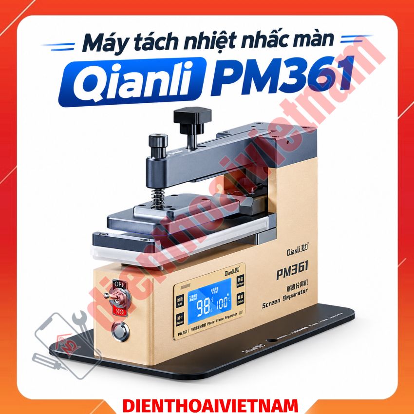 Máy tách nhiệt nhấc màn Qianli PM361 Phone Frame Separator, màn cong - thẳng đa năng