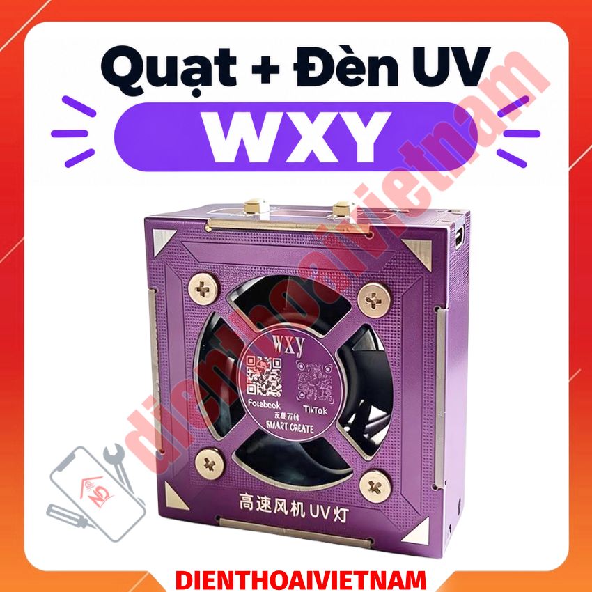 Quạt + Đèn UV WXY Cooling Curing Fan, sấy khô keo nhanh