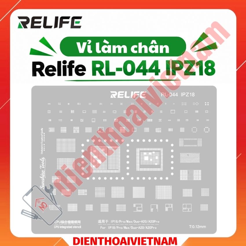 Vỉ Relife RL 044 IPZ18 làm chân iPhone 18/Pro/Max/Duo