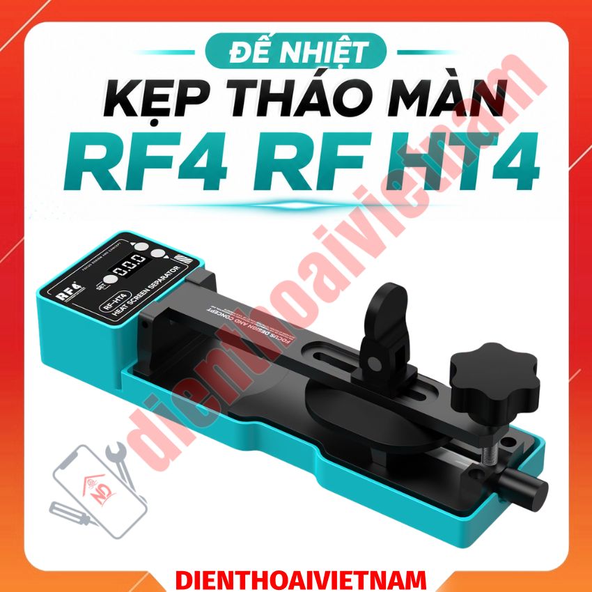Đế nhiệt kẹp tháo màn RF4 RF HT4 Heating Screen Selector tháo màn – nắp lưng hỗ trợ iPhone, Android